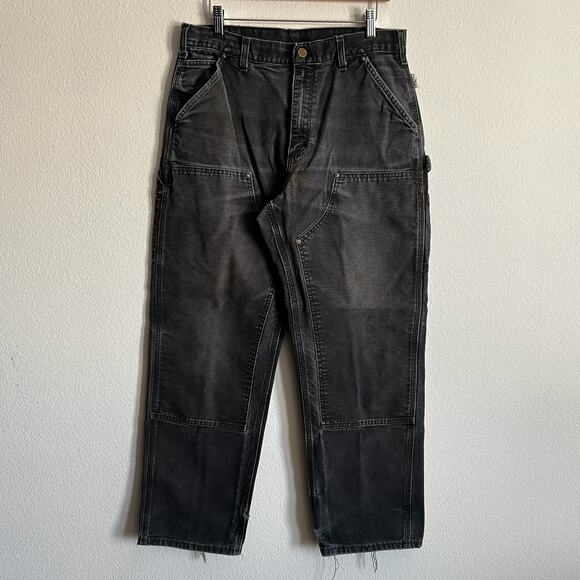 Carhartt Other - Carhartt faded black double knee work wear carpenter pants